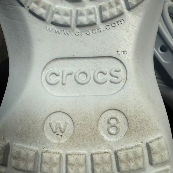 Crocs Classic Crush Clog Women Size 8 Blue Platform Sandals 207521-4SS - Picture 7 of 8